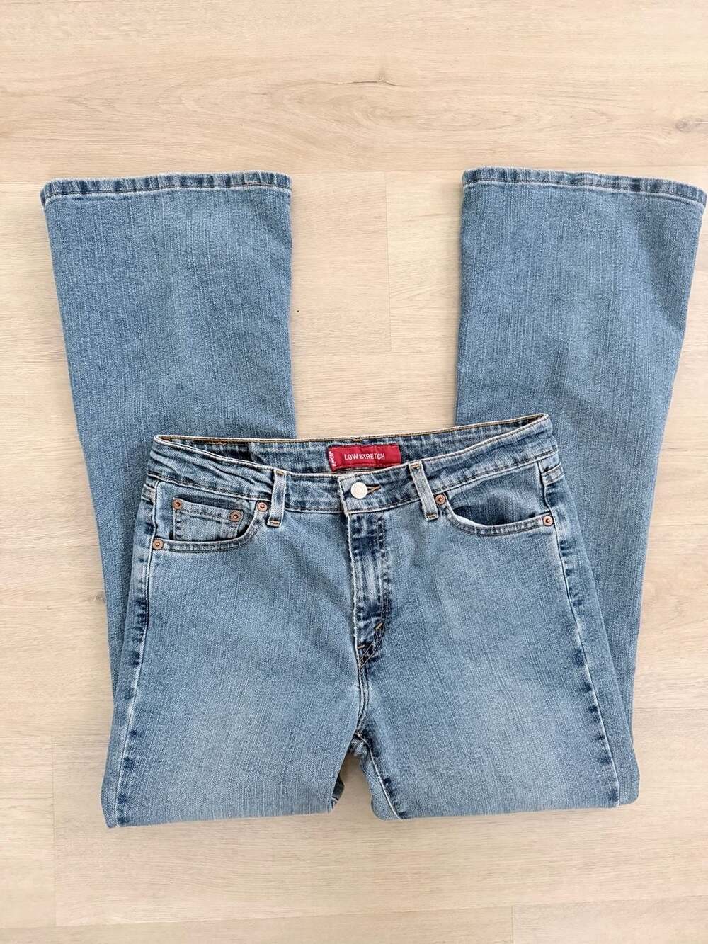Levi's 519 Low Flare Size 11 JR S Blue Denim Jeans
